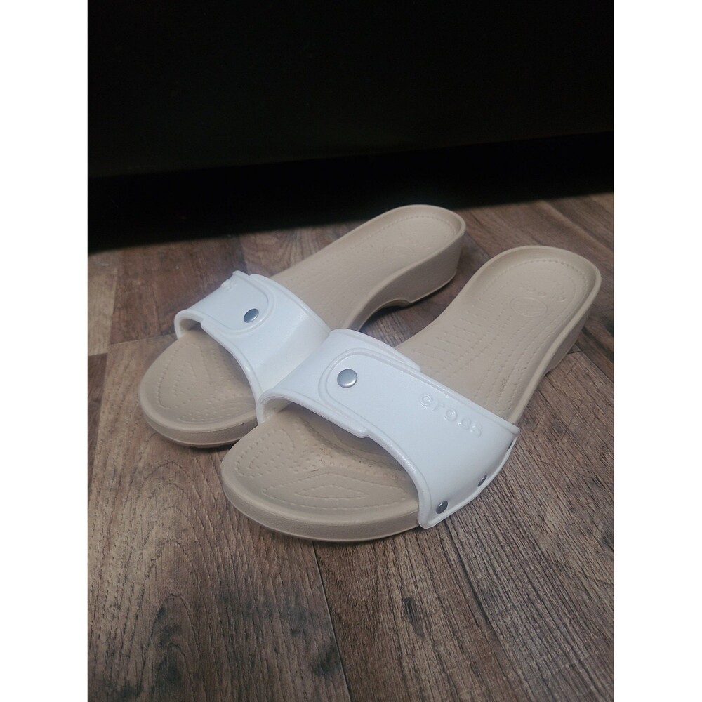 Crocs slides white women's size 11